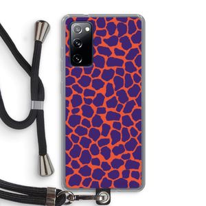 Purple Giraffe: Samsung Galaxy S20 FE / S20 FE 5G Transparant Hoesje met koord