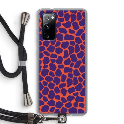 Purple Giraffe: Samsung Galaxy S20 FE / S20 FE 5G Transparant Hoesje met koord