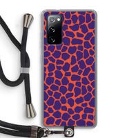 Purple Giraffe: Samsung Galaxy S20 FE / S20 FE 5G Transparant Hoesje met koord