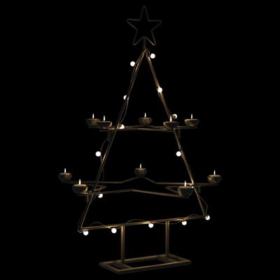 VidaXL Kerstdecoratie kerstboom 75 cm metaal zwart
