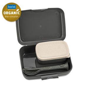 Koziol Bio-Circulair Candy Ready lunchbox en bestekset - 5-delig - Grijs