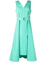 3.1 Phillip Lim robe mi-longue sans manches à col v - Vert - thumbnail