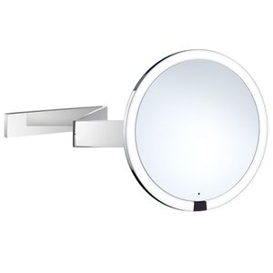 Uitschuifbare Scheer/Make-up Spiegel Rond LED Smedbo Outline 20x38 Smedbo