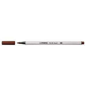 STABILO Pen 68 brush, premium brush viltstift, bruin, per stuk