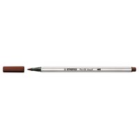 STABILO Pen 68 brush, premium brush viltstift, bruin, per stuk - thumbnail
