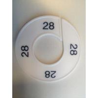 Maatring 9cm wit/zwart 28