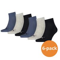 Puma Quarter Sokken Plain 6-pack Navy / Grey / Nightshadow Blue-43/46 - thumbnail