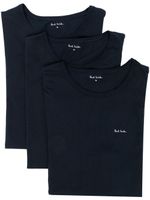 Paul Smith lot de trois t-shirts en coton à logo imprimé - Bleu