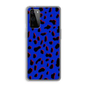 Blue Leopard: OnePlus 9 Pro Transparant Hoesje