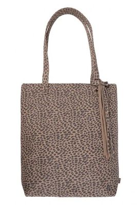 Zusss basic shopper met kwast zand gespikkeld Zusss basic shopper met kwast zand gespikkeld