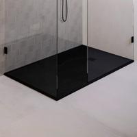 BRAUER Asteroid Douchebak 100x180 incl. antislip en antibacterieel mineraalmarmer mat zwart DB-AS100180MZ