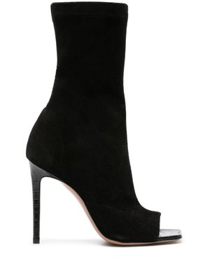 Paris Texas bottines en daim 105 mm - Noir