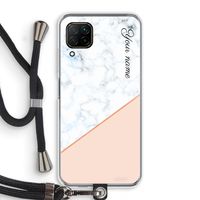Marmer in stijl: Huawei P40 Lite Transparant Hoesje met koord