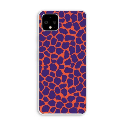 Purple Giraffe: Pixel 4 XL Transparant Hoesje