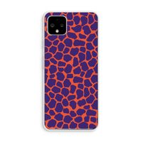 Purple Giraffe: Pixel 4 XL Transparant Hoesje