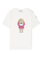 Moncler Enfant t-shirt en coton à imprimé graphique - Blanc - thumbnail