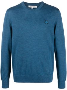 Maison Kitsuné pull en laine à manches longues - Bleu