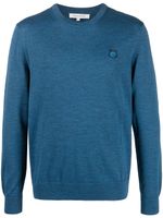 Maison Kitsuné pull en laine à manches longues - Bleu