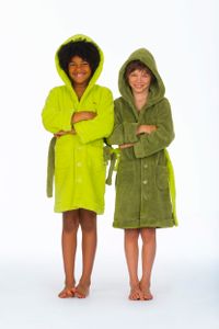 Woody kinderbadjas Limegroen of groen-limegroen-8 jaar