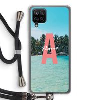 Pacific Dream: Samsung Galaxy A12 Transparant Hoesje met koord