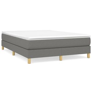 Boxspringframe stof donkergrijs 140x190 cm