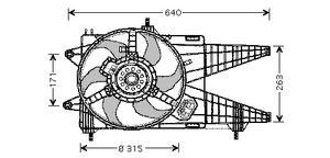 KADER + VENTILATOR Punto 1.3 16V MJ 1622746