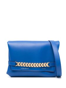 Victoria Beckham pochette Chain Pouch en cuir - Bleu