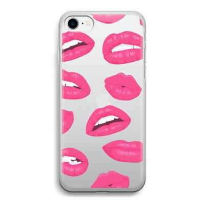 Bite my lip: iPhone SE 2020 Transparant Hoesje