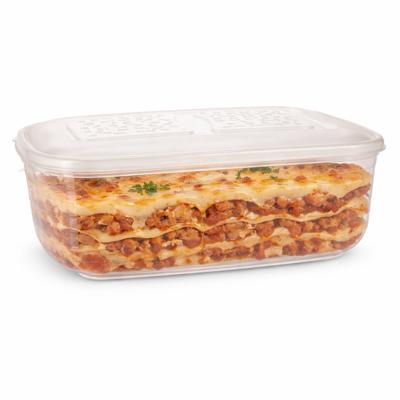 PlasticForte Vershoudbakje - vriezer en magnetron - 3,7L - kunststof - mealprep PlasticForte Vershoudbakje - vriezer en magnetron - 3,7L - kunststof - mealprep