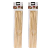 BBQ Sate/spiesjes prikkers - 100x - bamboe hout - 40 cm - spiezen - satestokjes