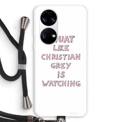 Christian Grey: Huawei P50 Transparant Hoesje met koord