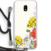 Wilde bloemen: Samsung Galaxy J3 (2017) Transparant Hoesje met koord