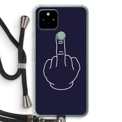 F**k U: Pixel 5 Transparant Hoesje met koord