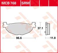 TRW Remblokken, en remschoenen voor de moto, MCB768SRM Sinter maxi scooter