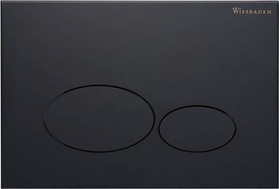 Saqu Oval bedieningspaneel mat zwart voor Geberit Sigma reservoir 12cm (UP320)