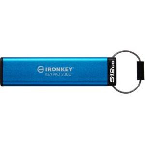 Kingston Technology IronKey Keypad 200C USB flash drive 512 GB USB Type-C 3.2 Gen 1 (3.1 Gen 1) Blau