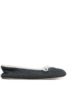 N.Peal bow tie slippers - Gris