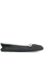 N.Peal bow tie slippers - Gris - thumbnail