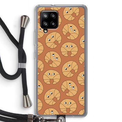 Croissant: Samsung Galaxy A42 5G Transparant Hoesje met koord