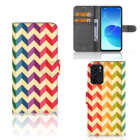 OPPO Reno6 5G Telefoon Hoesje Zigzag Multi Color - thumbnail