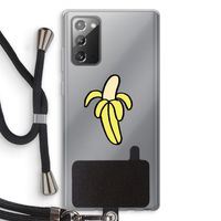 Banana: Samsung Galaxy Note 20 / Note 20 5G Transparant Hoesje met koord