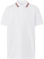 Burberry polo en coton à rayures Icon - Blanc