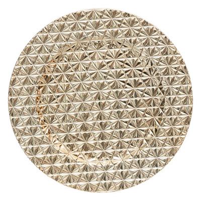 Kaarsenbord/onderbord - goud - kunststof - D33 x H1,5 cm- rond