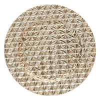 Kaarsenbord/onderbord - goud - kunststof - D33 x H1,5 cm- rond