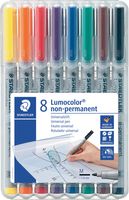 Staedtler Lumocolor 315, OHP-marker, non permanent, 1,0 mm, box van 8 stuks in geassorteerde kleuren - thumbnail
