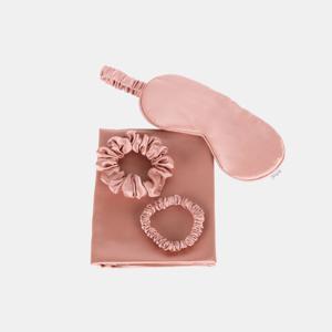 Zijden Slaapset Set Met Envelopsluiting Kussensloop (40x70cm) Rosegold