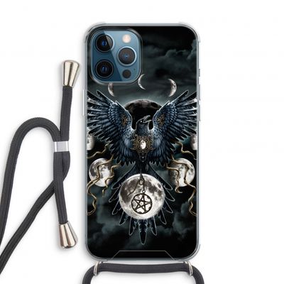 Sinister Wings: iPhone 12 Pro Transparant Hoesje met koord