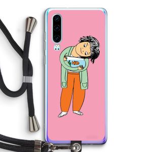 Visknuffel: Huawei P30 Transparant Hoesje met koord