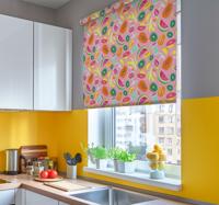 Kleurrijk fruitpatroon rolgordijn keuken Kleurrijk fruitpatroon rolgordijn keuken