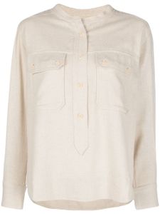 MARANT ÉTOILE chemise boutonné à design sans col - Tons neutres